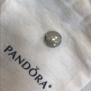Pandora silvery glitter ball charm